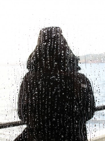 Rain on the ferry to the Isle of Skye